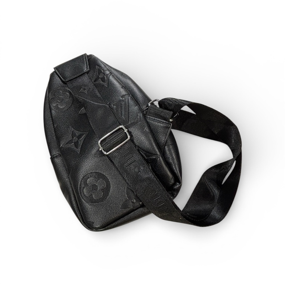 Unisex black embossed belt bag - Picture 2 of 2